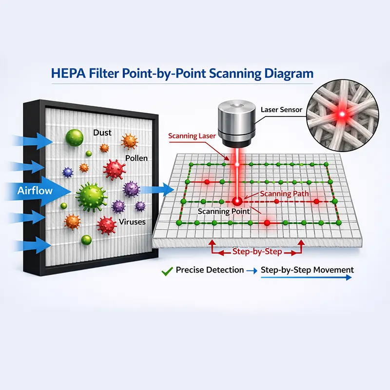 Проверка эффективности фильтрации HEPA ULPA и целостности утечек
