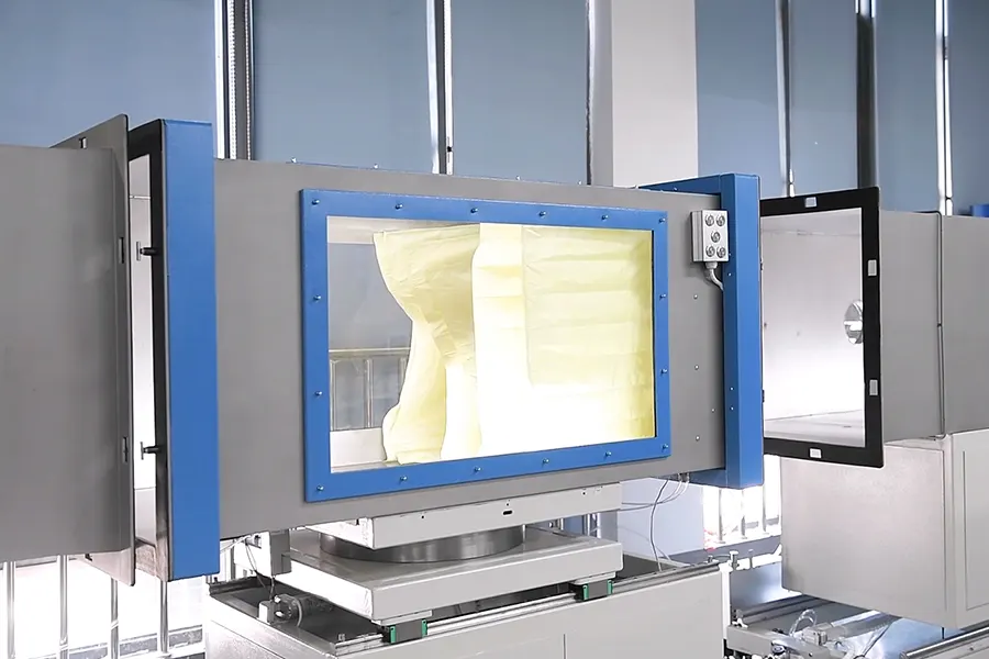 ИСО 16890 Тестирование рукавного фильтра – вид крупным планом