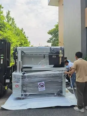 Equipment being protected and packed for the two shipments