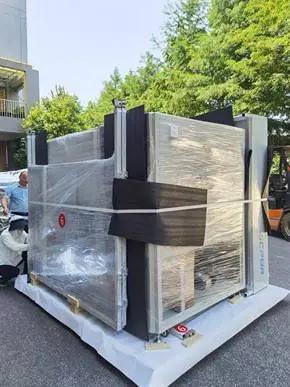 Equipment being protected and packed for the two shipments1